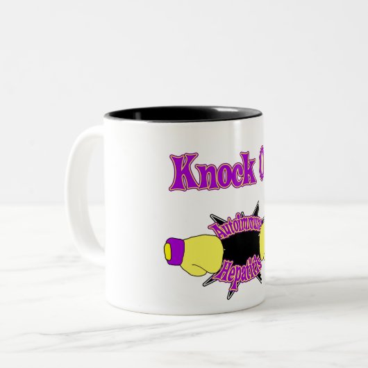 Autoimmuunhepatitis Tweekleurige Koffiemok (Voorkant links)