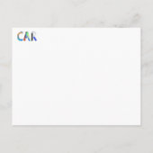 Autokaart Briefkaart (Achterkant)