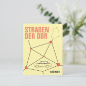 Autokartendesign in DDR Stil Briefkaart (Staand voorkant)