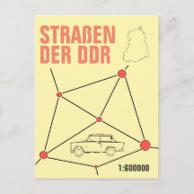 Autokartendesign in DDR Stil
