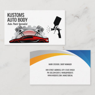 Autolak en autoreparatie visitekaartje