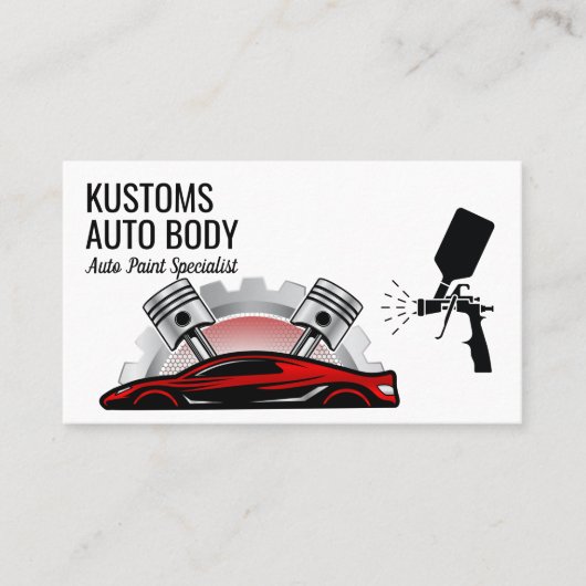 Autolak en autoreparatie visitekaartje (Voorkant)