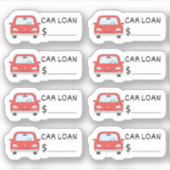 Autolening Herinnering Factuur Vervaldatum Tracker Sticker (Voorkant)