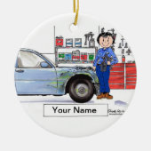 Autolichaam - Vrouw Keramisch Ornament (Voorkant)