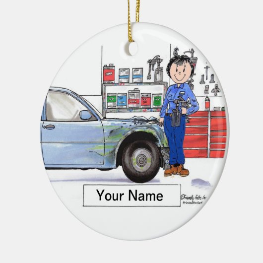 Autolichaam - Vrouw Keramisch Ornament (Links)