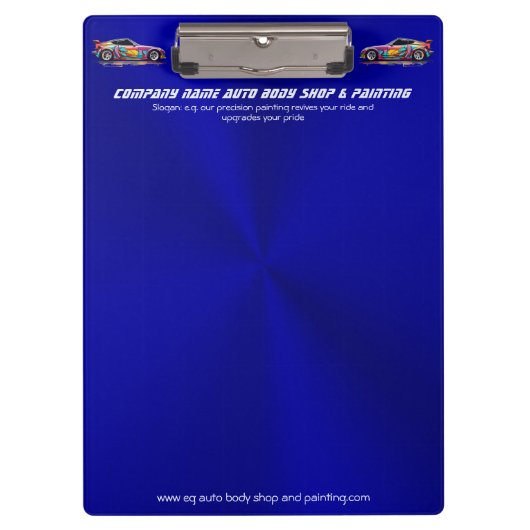 Autolichaamswinkel en precisie het schilderen klembord (Voorkant)