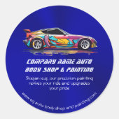 Autolichaamswinkel en precisie het schilderen ronde sticker (Voorkant)