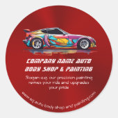 Autolichaamswinkel en precisie het schilderen ronde sticker (Voorkant)