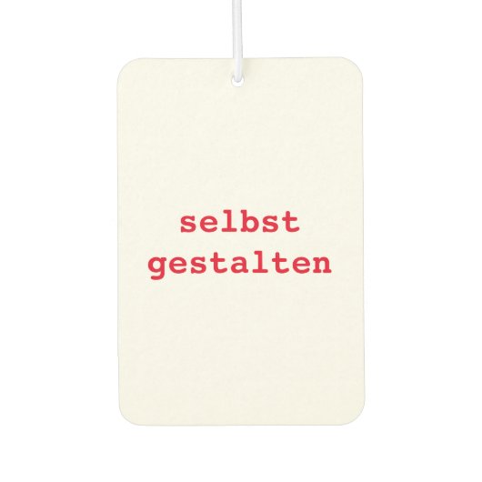 Autolufterfrischer selbst gestalten luchtverfrisser (Voorkant)