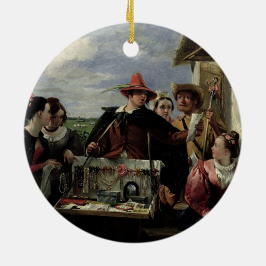 Autolycus, scène uit 'A Winter's Tale', 1836 (olie Keramisch Ornament (Achterkant)