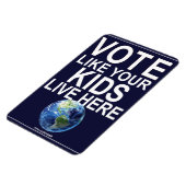 Automagneet- Stem als je Kinder... (echte aarde) Magneet (Linkerzijde)