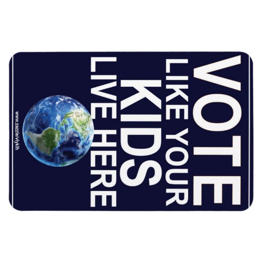 Automagneet- Stem als je Kinder... (echte aarde) Magneet (Horizontaal)