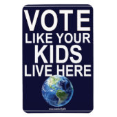 Automagneet- Stem als je Kinder... (echte aarde) Magneet (Verticaal)