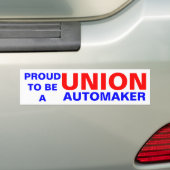 AUTOMAKER VAN DE UNIE BUMPERSTICKER (Op auto)