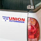 AUTOMAKER VAN DE UNIE BUMPERSTICKER (Op Truck)