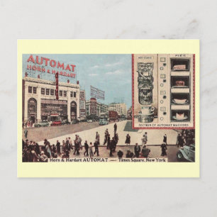 Automat Cafeteria, Vintage van New York Briefkaart