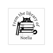 Automatic and Wooden Stamp Cat Library Rubberstempel (Afrduk)