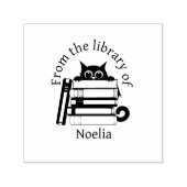 Automatic and Wooden Stamp Cat Library Zelfinktende Stempel (Design)