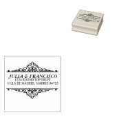 Automatic Rubber Stamp with Family Address Rubberstempel (Gestempeld)