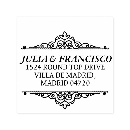 Automatic Rubber Stamp with Family Address Zelfinktende Stempel (Design)