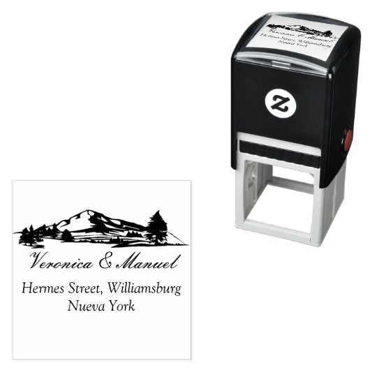Automatic Stamp Of The Distant Mountains Zelfinktende Stempel (In situ)