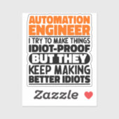 Automation Engineer Ik probeer het grappig te make Sticker (Vel)
