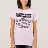 Automation Engineer Noun Definition Sarcastic Cool T-shirt (Voorkant)