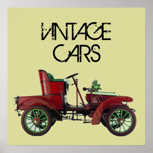 AUTOMATISCH AUTOMATISCH ROOD/CLASSIC POSTER (Voorkant)