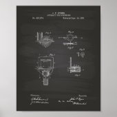 Automatisch brandblad 1891-octrooi - karton poster (Voorkant)
