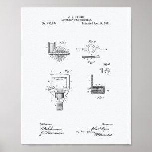 Automatisch brandblad 1891 - Whitepaper Poster