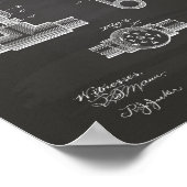 Automatisch brandblad 1893 - Chalkboard Poster (Hoek)