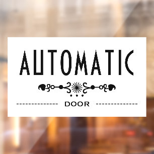 Automatisch Deur Bord, Raamsticker