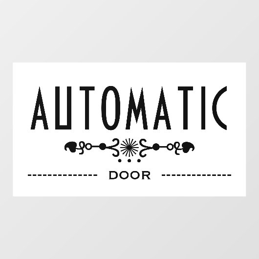 Automatisch deur bord, raamsticker (Vel)