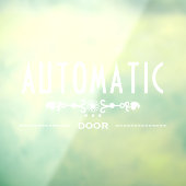 Automatisch deurteken; raamsticker (Vel 3)