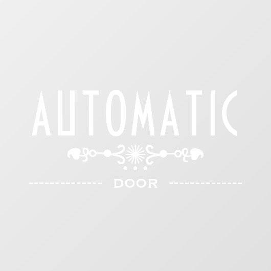 Automatisch deurteken; raamsticker (Vel)