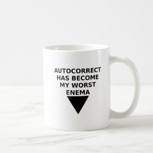 Automatisch gecorrigeerde vijand grappige mok