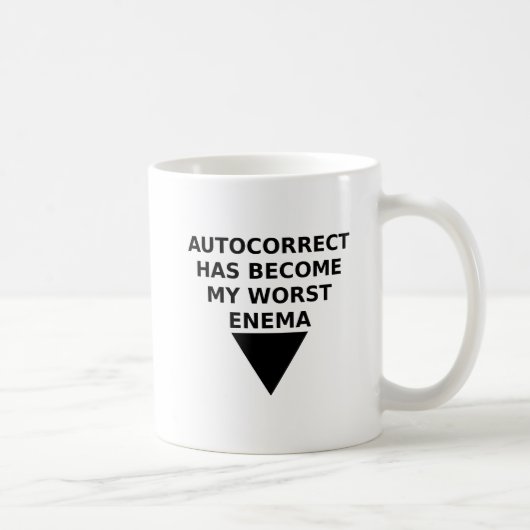 Automatisch gecorrigeerde vijand grappige mok (Rechts)
