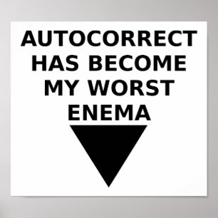 Automatisch gecorrigeerde vijand grappige poster