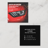 Automatisch gedetailleerde autowas Moderne reinigi Vierkante Visitekaartje (Voorkant / Achterkant)