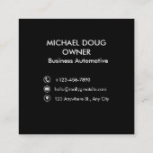 Automatisch gedetailleerde autowas Moderne reinigi Vierkante Visitekaartje (Achterkant)