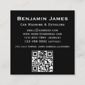 Automatisch gedetailleerde QR-code Vierkante Visitekaartje (Achterkant)