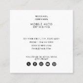 Automatisch gedetailleerde reinigingsautomatische  vierkante visitekaartje (Achterkant)