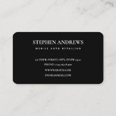 Automatisch gedetailleerde reinigingsgegevens zwar visitekaartje (Achterkant)