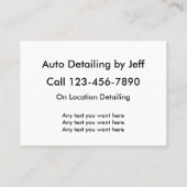 Automatisch gedetailleerde visitekaartjes (Achterkant)