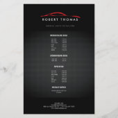 Automatisch gegevens zwart en rood, automatische r flyer (Voorkant)