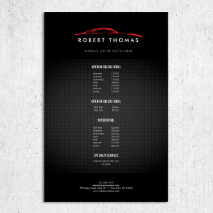 Automatisch gegevens zwart en rood, automatische r flyer