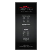 Automatisch gegevens zwart en rood, automatische r reclamekaart (Voorkant)