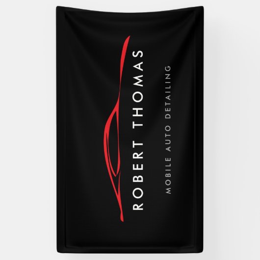 Automatisch gegevens zwart en rood, automatische r spandoek (Verticaal)