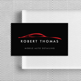 Automatisch gegevens zwart en rood, automatische r visitekaartje