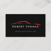 Automatisch gegevens zwart en rood, automatische r visitekaartje (Voorkant)